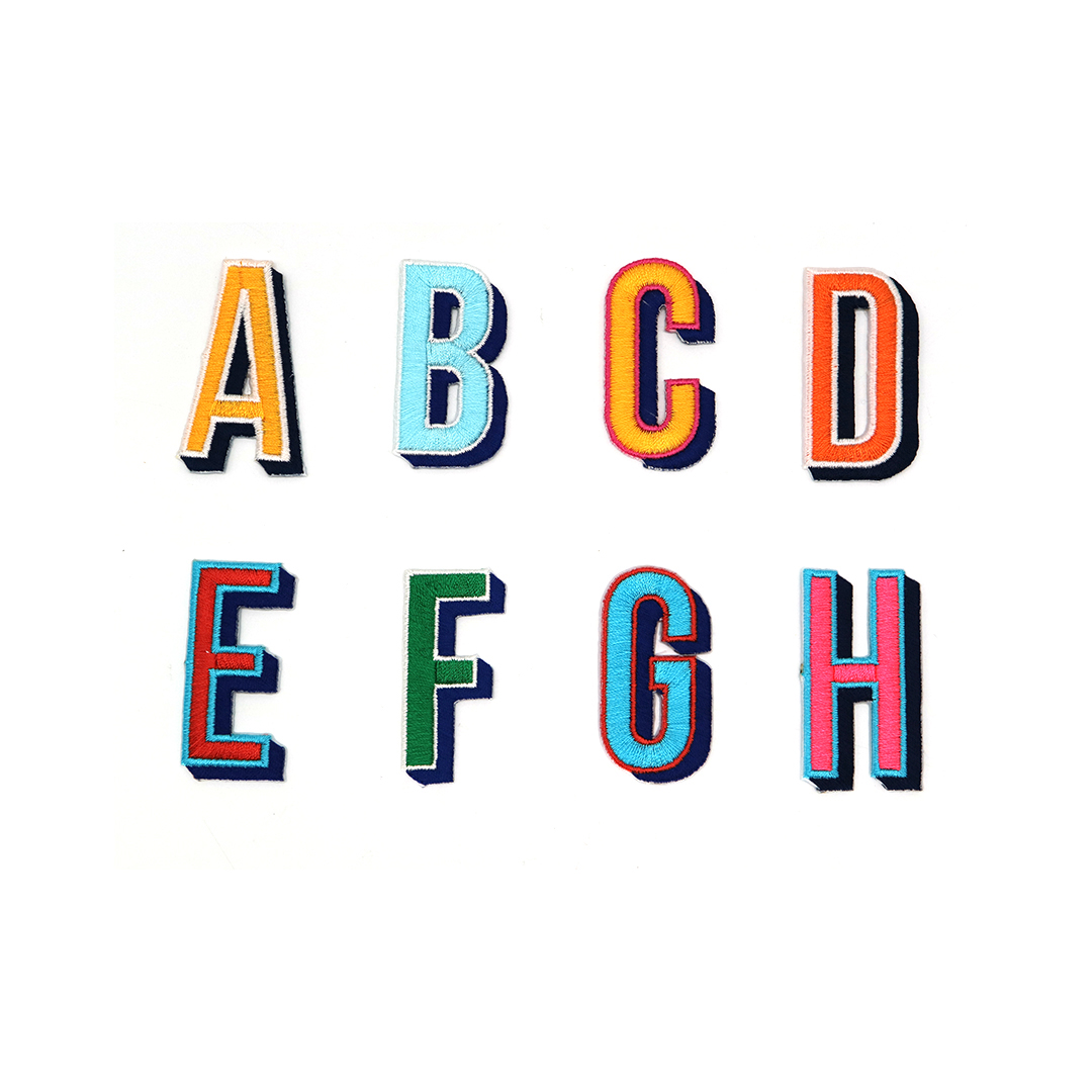 color alphabet patches